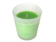 Citronella Duftkerze im Glas, grün