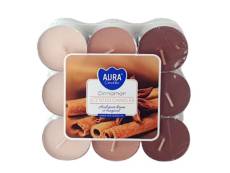 AURA Duftteelichter Zimt 18er Alu-Schale