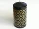 Spaas Stumpenkerze 15x8 cm schwarz Goldmuster