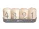 Advents Stumpenkerzen 1-2-3-4 creme