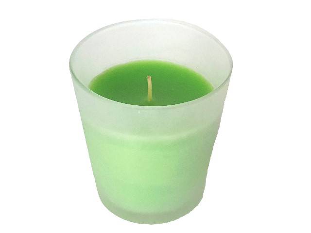 Citronella Duftkerze im Glas, grün