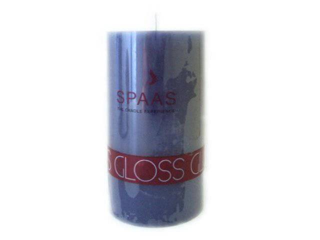 SPAAS Stumpenkerze Glossy Schattenblau