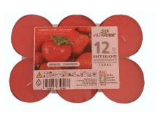 Maxi-Duftteelichter Jumbo 12er Erdbeere