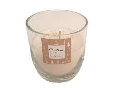 Duftkerze im Glas Christmas mit Glitter, Vanilla Dream