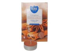 AURA Duftteelichter Zimt 6er Alu-Schale